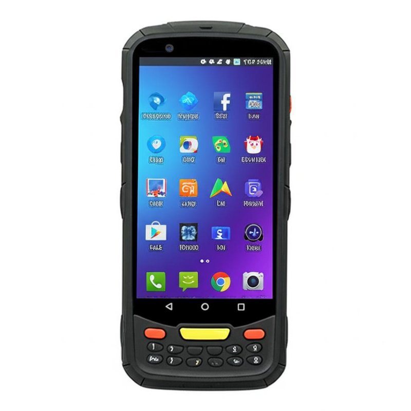 Black Rugged Handheld PDA Scanner Android With 2GB RAM 16GB ROM